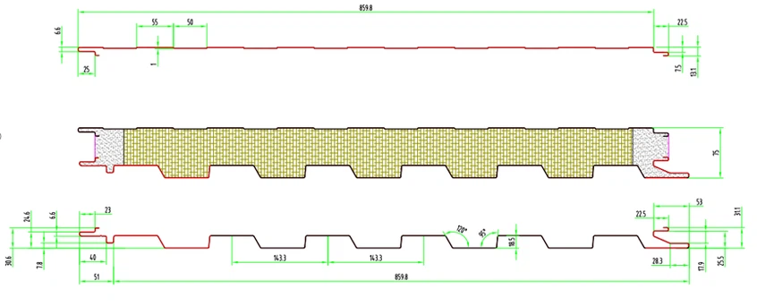 PU Sunroom Insulation Sandwich Panel PU Sunroom Insulation Sandwich Panel